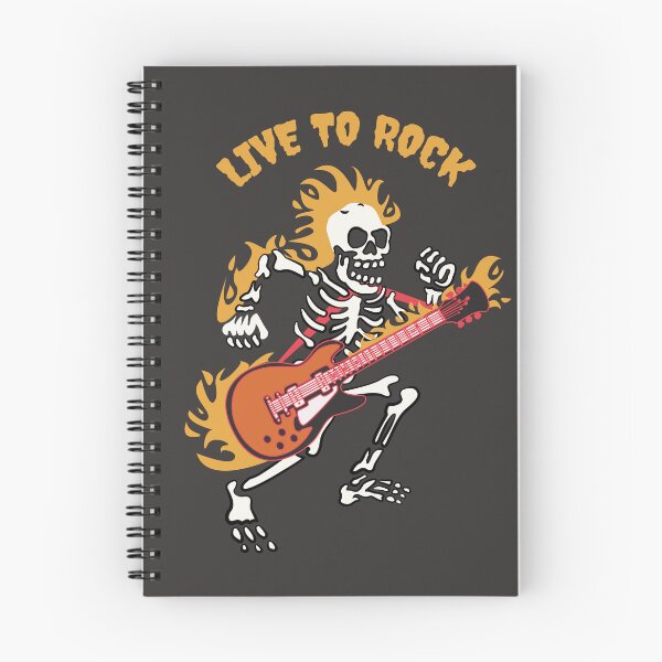 Item preview, Rock and Roll Skull Playing Guitar Illustration designed and sold by beboplab.