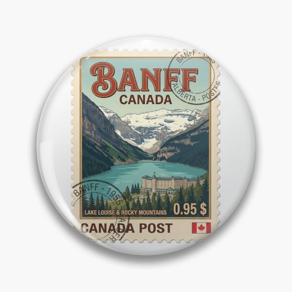 Item preview, Vintage Banff Canada Lake Louise Travel Stamp designed and sold by k3rstman1.