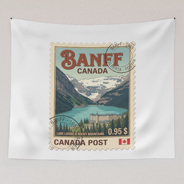 Item preview, Vintage Banff Canada Lake Louise Travel Stamp designed and sold by k3rstman1.