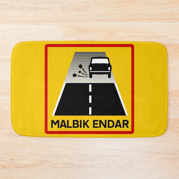 Item preview, Pavement Ends (Malbik Endar) - Icelandic Road Sign designed and sold by Signs of Iceland.