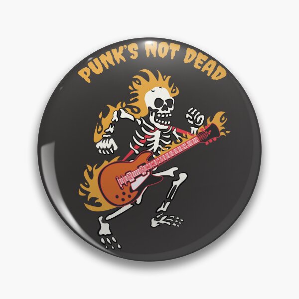 Item preview, Punk's Not Dead Skull Guitar Illustration designed and sold by beboplab.