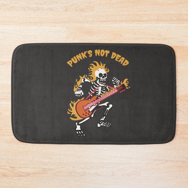 Item preview, Punk's Not Dead Skull Guitar Illustration designed and sold by beboplab.