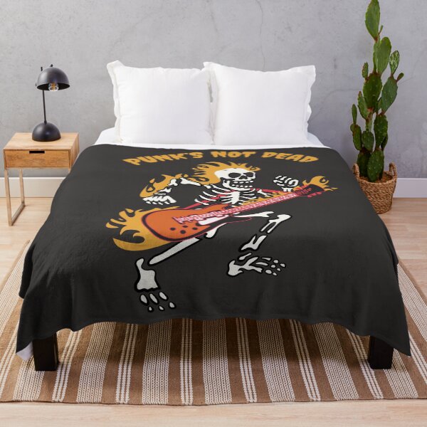 Item preview, Punk's Not Dead Skull Guitar Illustration designed and sold by beboplab.