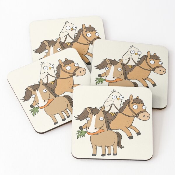Item preview, Main Quest Bird Riding a Jumping Horse designed and sold by Rosie's Wildflower Boutique.