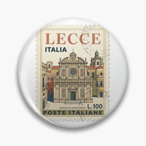 Item preview, Lecce Italy Baroque Church Vintage Travel Stamp designed and sold by k3rstman1.