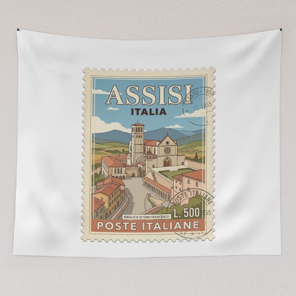 Item preview, Assisi Italy Basilica Saint Francis Travel Stamp designed and sold by k3rstman1.