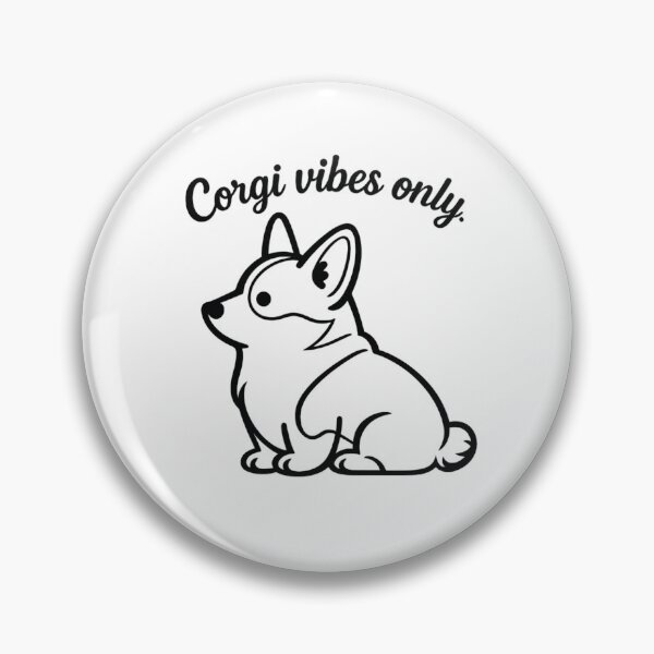 Item preview, Corgi Vibes Only Minimal Line Art designed and sold by Tee Visions.