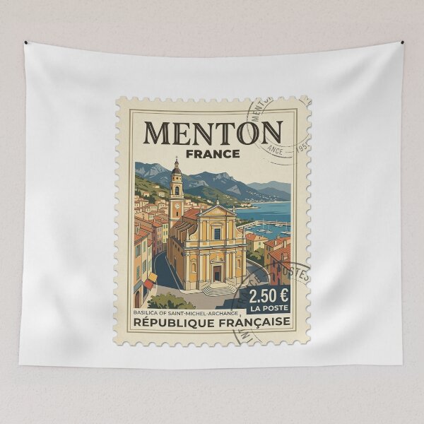 Item preview, Menton France Travel Stamp Saint Michel Archange designed and sold by k3rstman1.