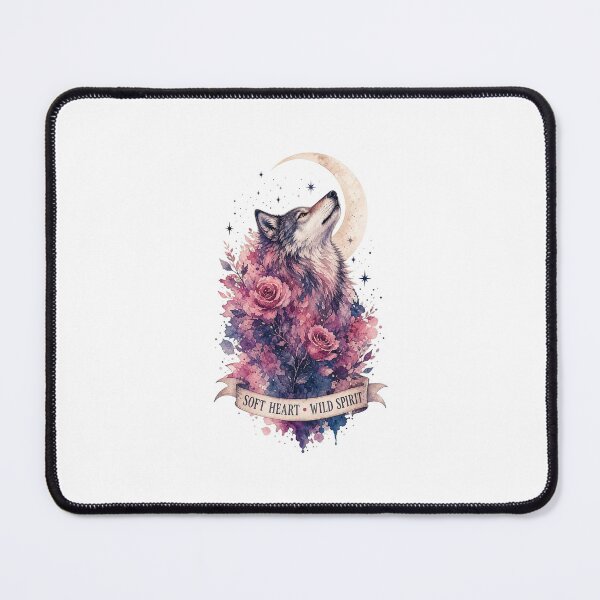 Item preview, Feminine Wolf Moon Botanical Wildlife Art designed and sold by AMICO77.