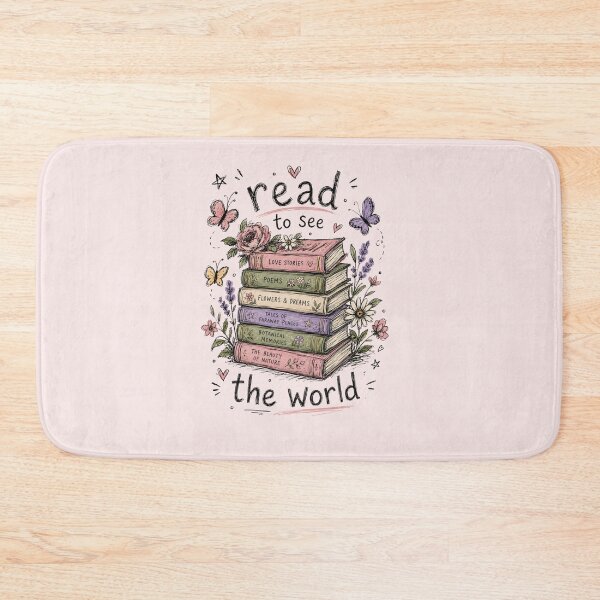 Item preview, Read to See the World – Cozy Floral Book Stack designed and sold by couragecriativa.