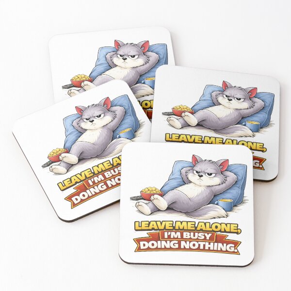 Item preview, Leave Me Alone Busy Doing Nothing Funny Squirrel Design. designed and sold by The-T-In-Retro.