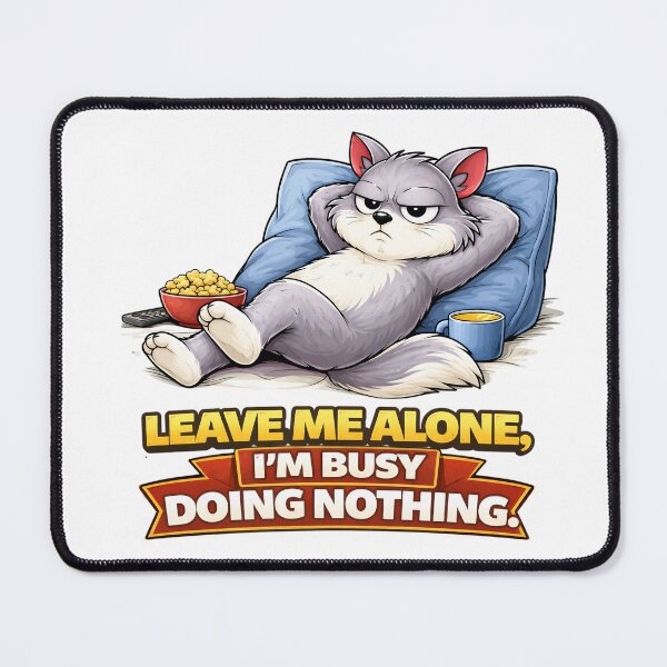 Item preview, Leave Me Alone Busy Doing Nothing Funny Squirrel Design. designed and sold by The-T-In-Retro.