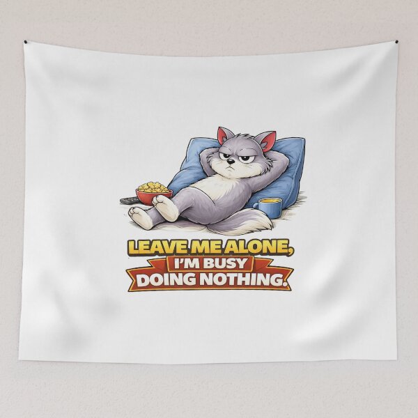 Item preview, Leave Me Alone Busy Doing Nothing Funny Squirrel Design. designed and sold by The-T-In-Retro.