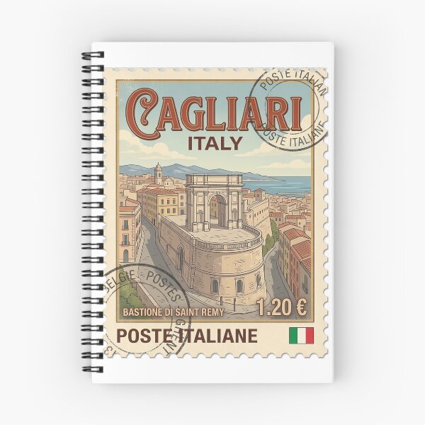Item preview, Vintage Cagliari Italy Travel Stamp Saint Remy designed and sold by k3rstman1.