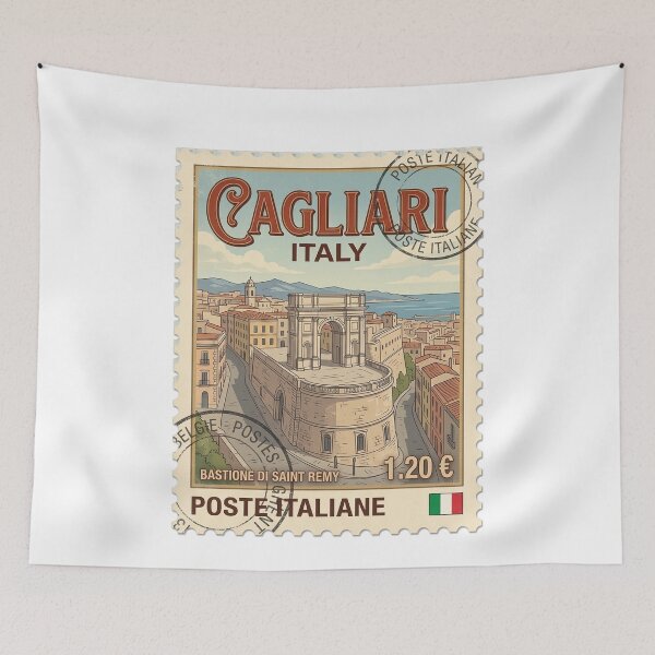Item preview, Vintage Cagliari Italy Travel Stamp Saint Remy designed and sold by k3rstman1.