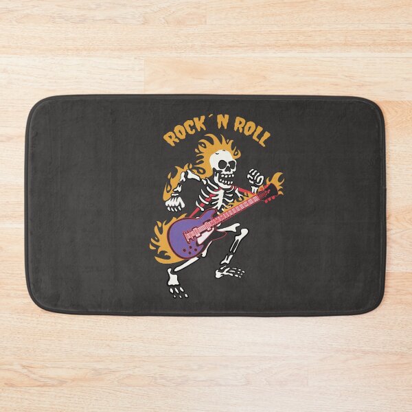 Item preview, Guitar Player Skull Rock And Roll Illustration designed and sold by beboplab.