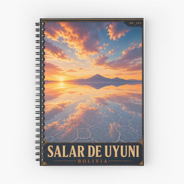 Item preview, Salar de Uyuni Bolivia Vintage Travel Poster No. 399 | Retro Salt Flats Wall Art designed and sold by bauschberts.