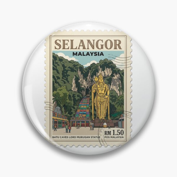 Item preview, Selangor Malaysia Batu Caves Murugan Travel Stamp designed and sold by k3rstman1.
