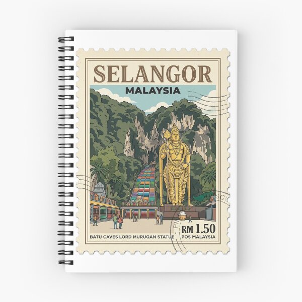 Item preview, Selangor Malaysia Batu Caves Murugan Travel Stamp designed and sold by k3rstman1.