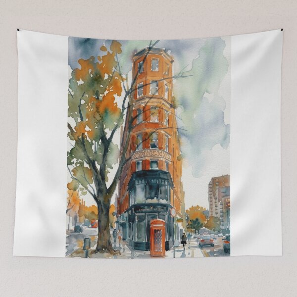 Item preview, London Flatiron Corner – Clerkenwell Watercolor designed and sold by caracatita75.