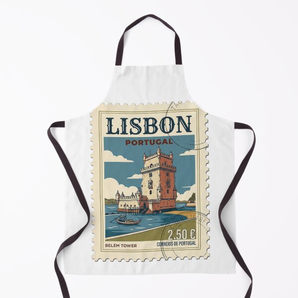 Item preview, Vintage Lisbon Portugal Belém Tower Travel Stamp designed and sold by k3rstman1.
