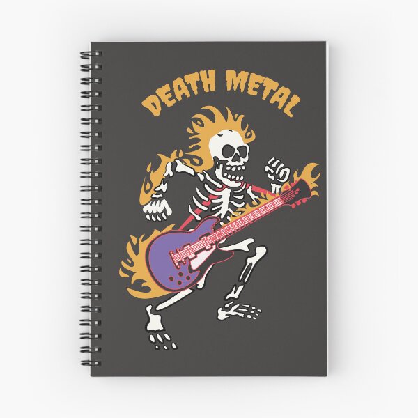 Artikelvorschau, Illustration einer Death-Metal-Gitarre mit Totenkopf entworfen und verkauft von beboplab.