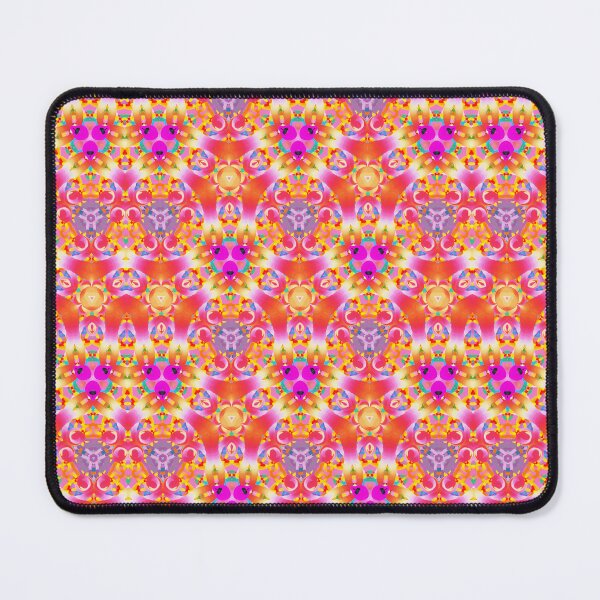 Item preview, FIRECRACKER! MANDALA NEO DAISY CHAIN Red Pink Psychedelic Groovy SACRED GEOMETRY MATH College Dorm Decor designed and sold by Spinning Plates 360.
