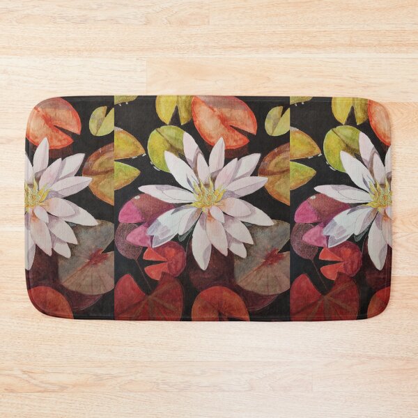 Item preview, Single pink waterlily watercolour painting  designed and sold by esvb.