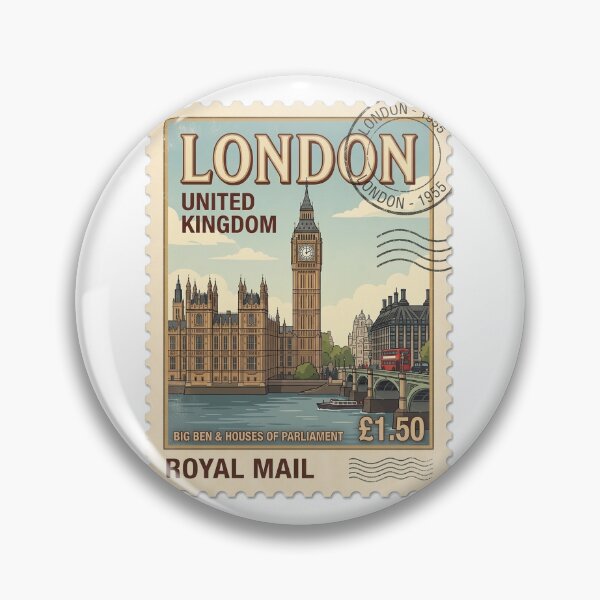 Item preview, London Big Ben Vintage Travel Stamp designed and sold by k3rstman1.