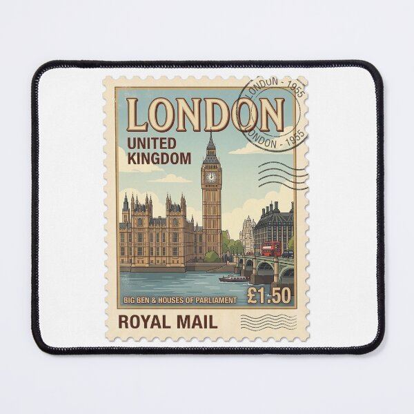 Item preview, London Big Ben Vintage Travel Stamp designed and sold by k3rstman1.