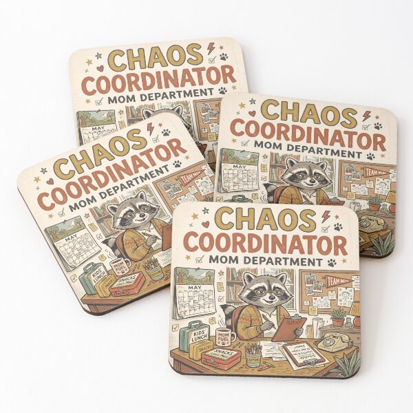 Item preview, Chaos Coordinator Mom Department – Funny Raccoon Mom Vintage Design designed and sold by DmaarGroup.