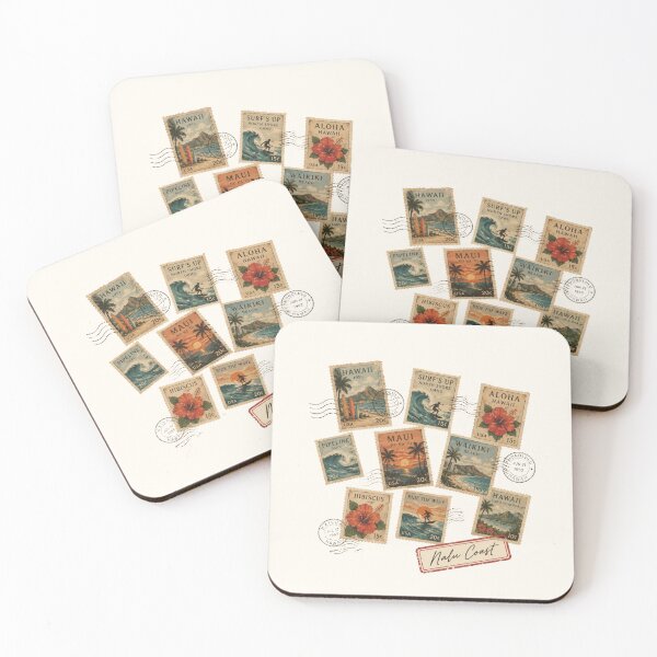 Item preview, Vintage Hawaii Postage Stamps | Tropical Surf Collection | Nalu Coast designed and sold by Nalu Coast.