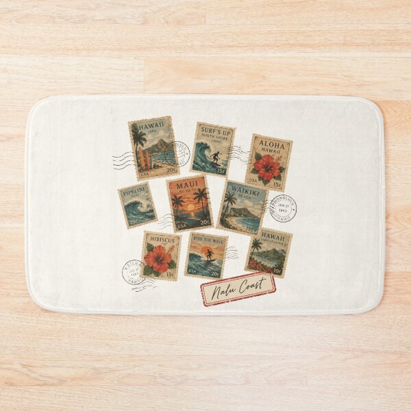 Item preview, Vintage Hawaii Postage Stamps | Tropical Surf Collection | Nalu Coast designed and sold by Nalu Coast.