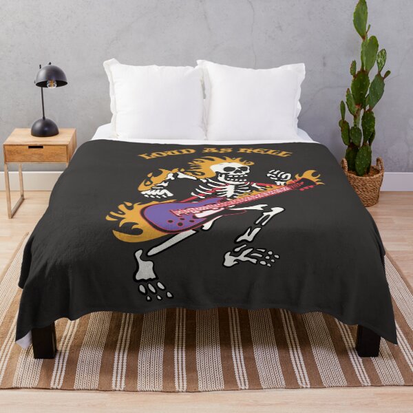 Item preview, Skeleton Heavy Metal Guitar Illustration designed and sold by beboplab.