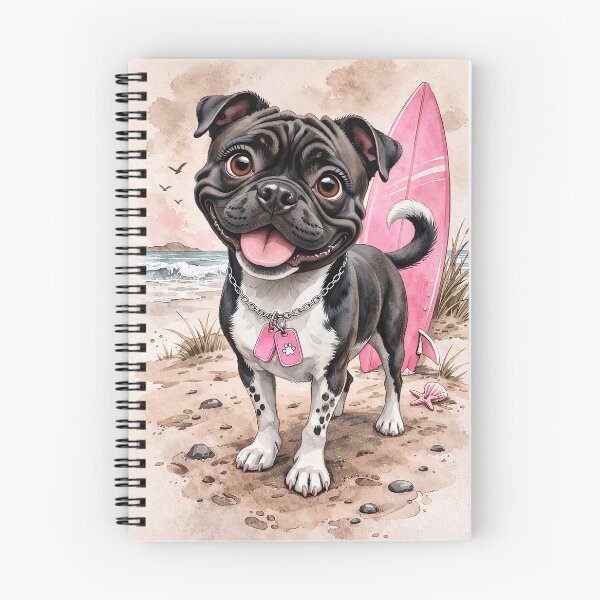 Item preview, Making Waves Whimsical Surf Dog Watercolor designed and sold by RescueHeart10.