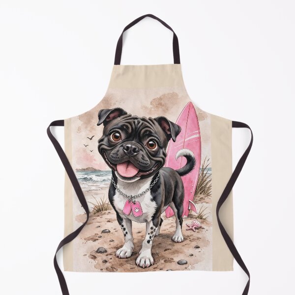 Item preview, Making Waves Whimsical Surf Dog Watercolor designed and sold by RescueHeart10.