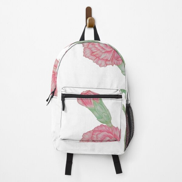 Item preview, Hand Drawn Pink Carnations Botanical Art | Colored Pencil Floral Illustration designed and sold by calmcolourprint.