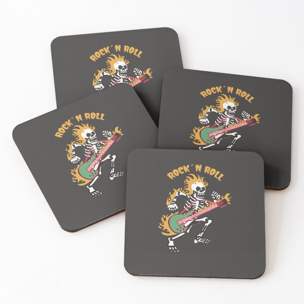 Item preview, Foo Fighters Skull Playing Guitar Illustration designed and sold by beboplab.
