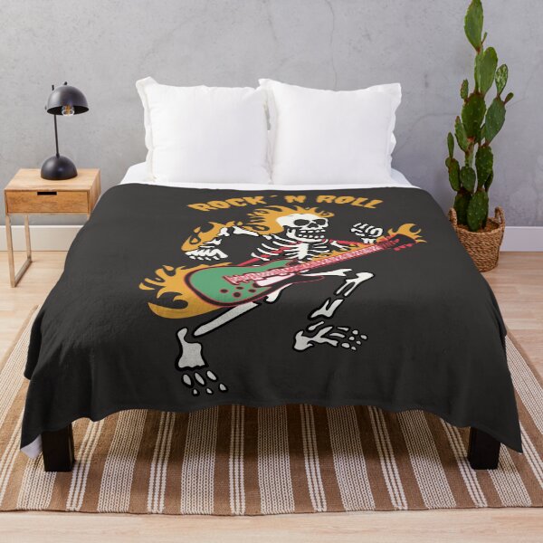 Item preview, Foo Fighters Skull Playing Guitar Illustration designed and sold by beboplab.
