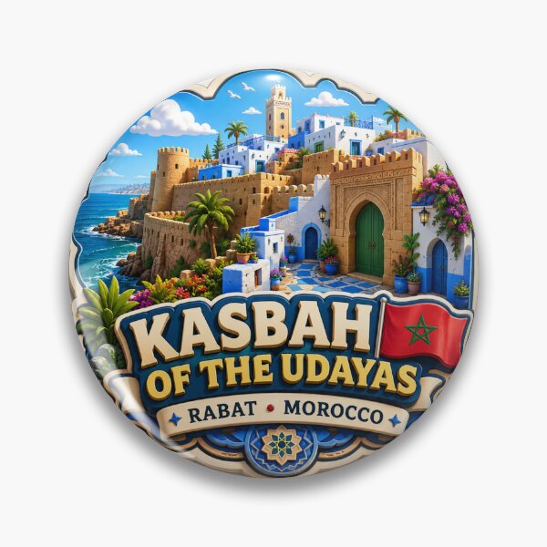 Item preview, Morocco Kasbah of the Udayas Cute 3D Label  ??  designed and sold by PaintMeWorld.