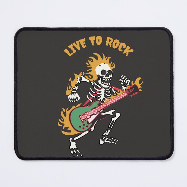 Item preview, Foo Fighters Skull Playing Guitar Illustration designed and sold by beboplab.