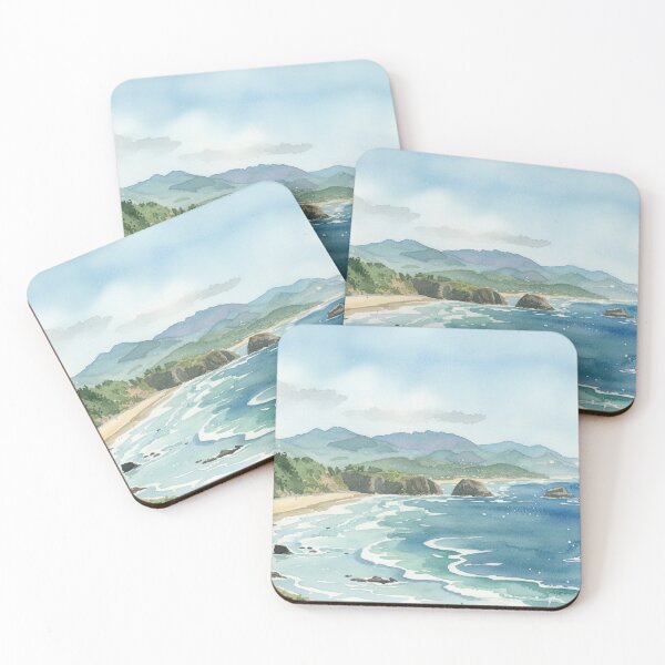 Item preview, Oregon Coast Watercolor designed and sold by Tempraneo Photo.