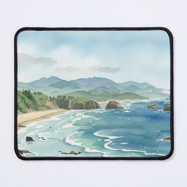 Item preview, Oregon Coast Watercolor designed and sold by Tempraneo Photo.