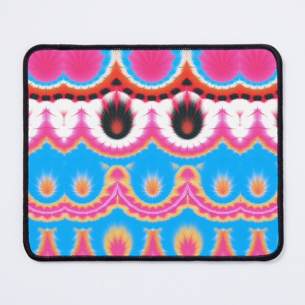Item preview, FIESTA ANDALE! MANDALA NEO DAISY CHAIN Cornflower Pink Red Black Psychedelic Groovy Party SACRED GEOMETRY MATH Fun College Dorm Decor designed and sold by Spinning Plates 360.