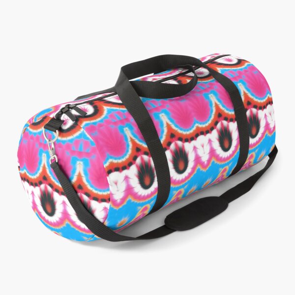 Item preview, FIESTA ANDALE! MANDALA NEO DAISY CHAIN Cornflower Pink Red Black Psychedelic Groovy Party SACRED GEOMETRY MATH Fun College Dorm Decor designed and sold by Spinning Plates 360.