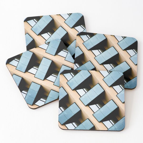 Item preview, Blue and Beige Geometric Building Architecture designed and sold by Hena Tayeb.