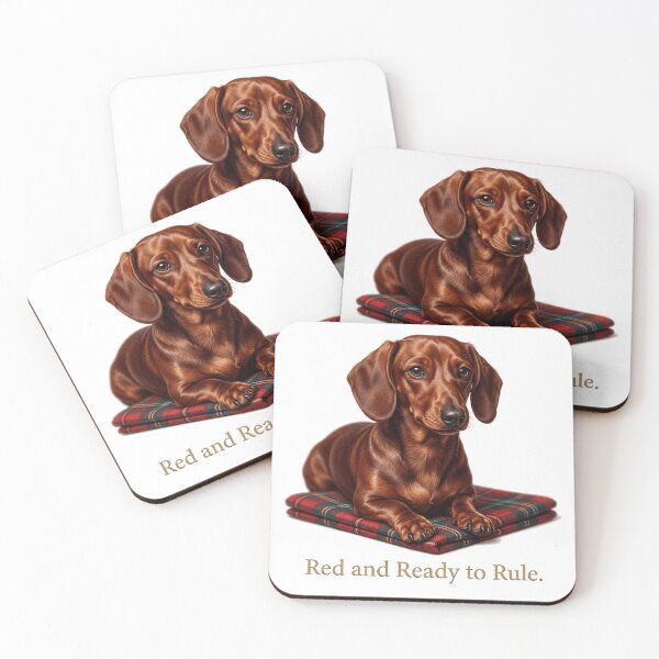 Item preview, Red Dachshund Portrait Tartan Blanket Elegant Dog Design designed and sold by jgoteiner.
