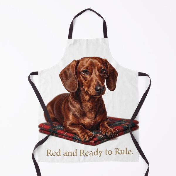 Item preview, Red Dachshund Portrait Tartan Blanket Elegant Dog Design designed and sold by jgoteiner.