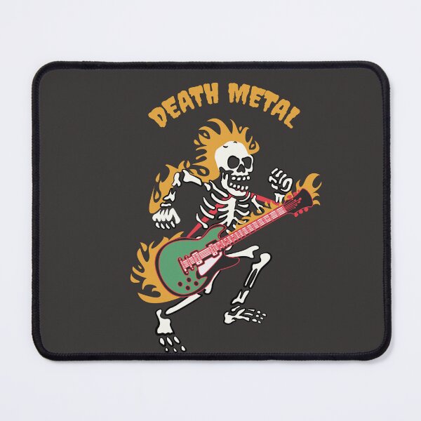 Item preview, Death Metal Skull Playing Guitar Illustration designed and sold by beboplab.