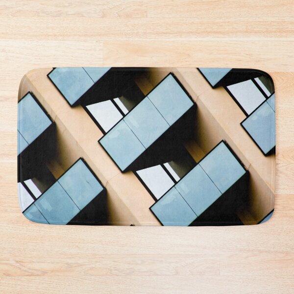 Item preview, Blue and Beige Geometric Building Architecture designed and sold by Hena Tayeb.
